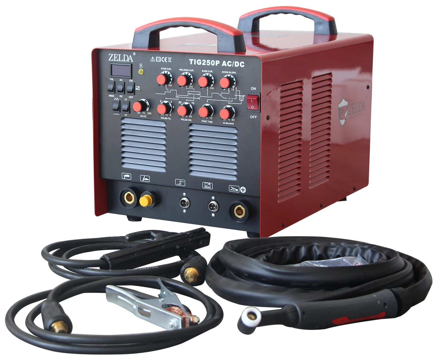 HF ZELDA 250amp Tig Mma welding machine AC Dc pulse Tig welding machine DC motor provides inverter for welding 5 in 1 24