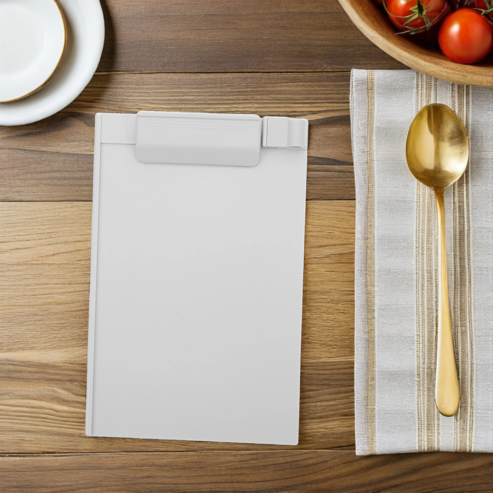 

Plastic A5 Clipboard Profile Clip Hardboard Paper Holder Writing Folders for School Classrooms Office (Grey)