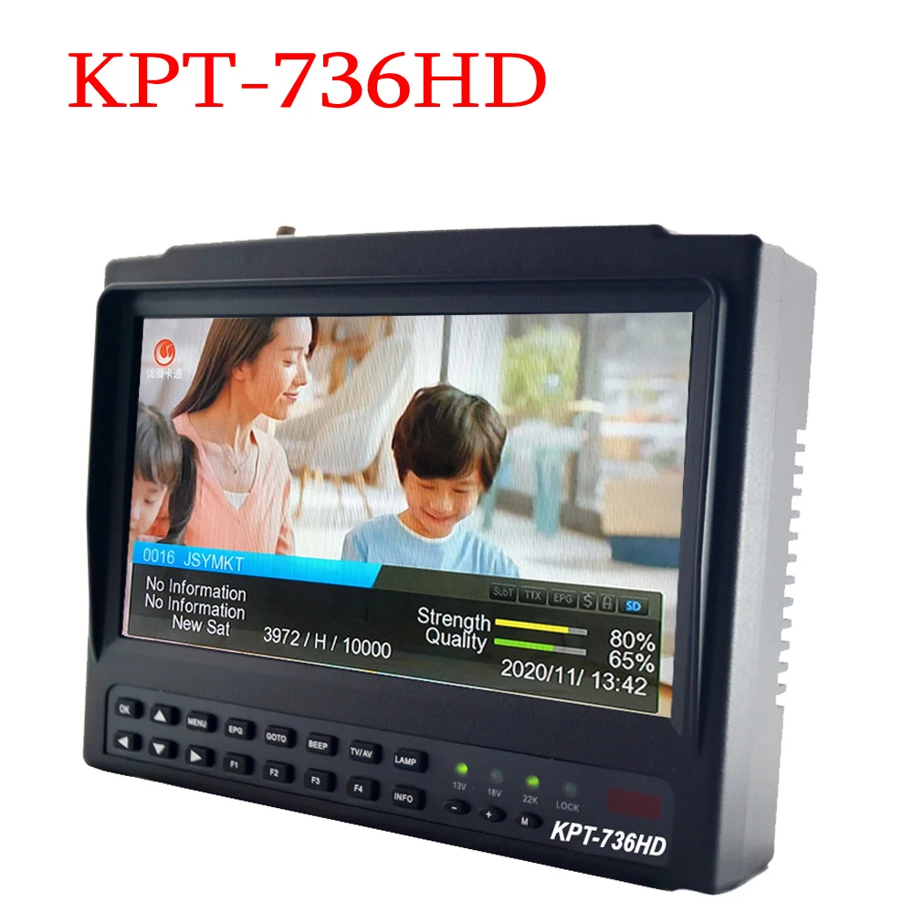 KPT-736HD DVB-S2 SatelliteFinder Full HD Digital Satellite TV Receiver Finder Meter MPEG-4 HD DVB-S2+HEVC H2.65 Finder