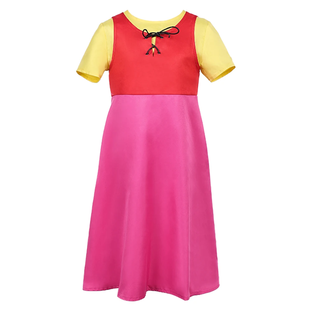 Heidi Cosplay T-shirt Dress Costume 1974 Anime Alps Roleplay 6-14 Years Classical Clothing Outfits Halloween Carnival Party Suit view 2
