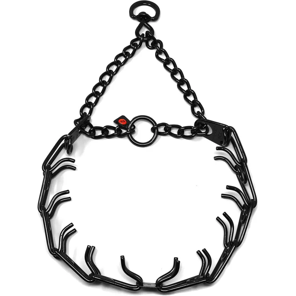 

Herm Sprenger Black StainlSteel Prong Dog Training Collar with Swivel Pet Pinch No-Pull or Dogs Anti Pull 3.2 mm x 23 in