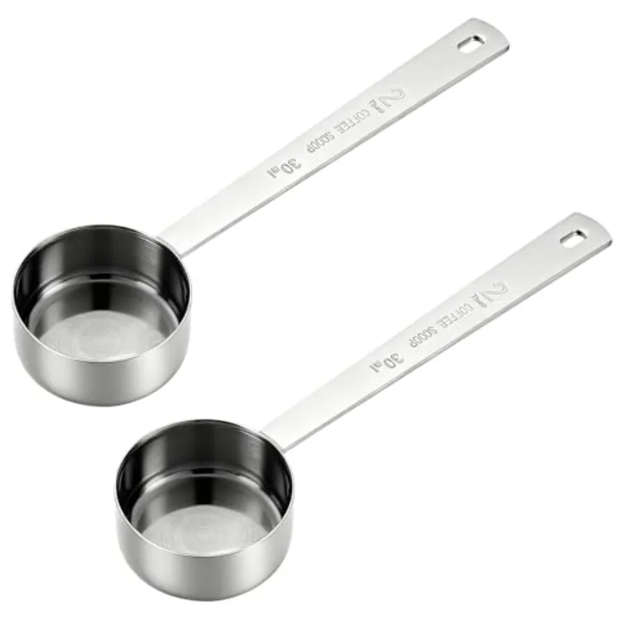 

2 PCS 2 Tablespoon Coffee Scoop, Stainless Steel Long Handle Measuring Spoon for Ground Coffee 2. Tbsp Scoop Measuring Scoops C