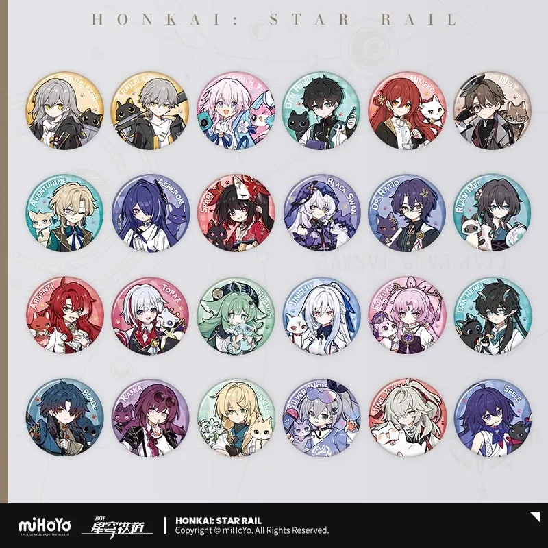 

Official miHoYo Honkai: StarRail Little Kitty Series Badge Genuine Anime Game Accessories Game Peripherals