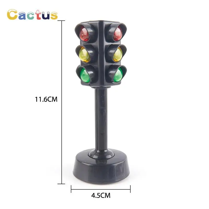 2PCS Mini Traffic Signs Road Light Block Children Safety Kids Educational Toys Perfect Gifts