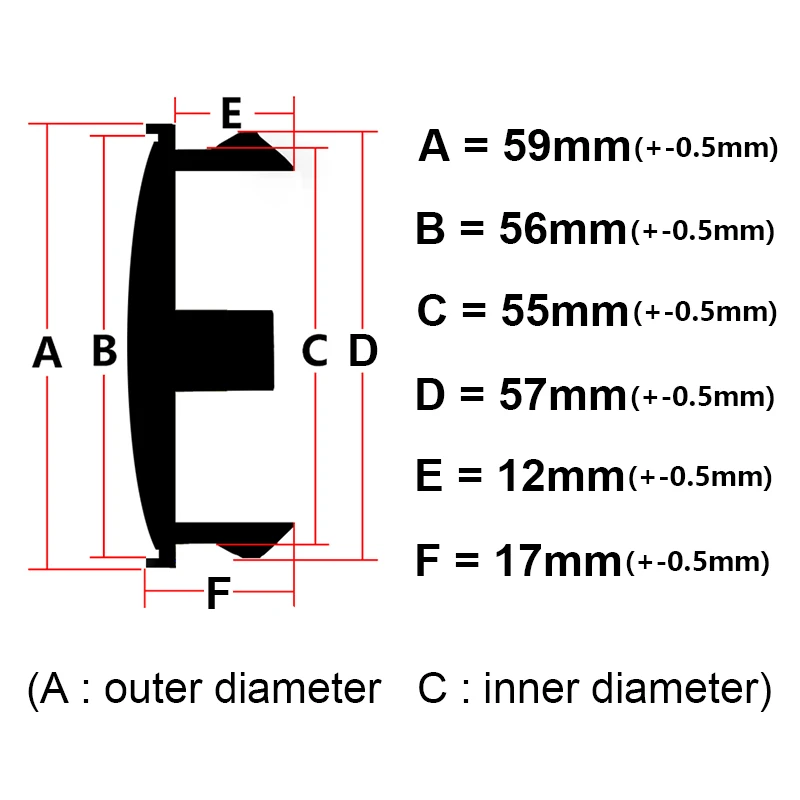 4PCS/lot ABS Universal 59mm Car Discs Wheel Center Rim Hub Caps Stylish Replacement Dust Cover Hub Cover