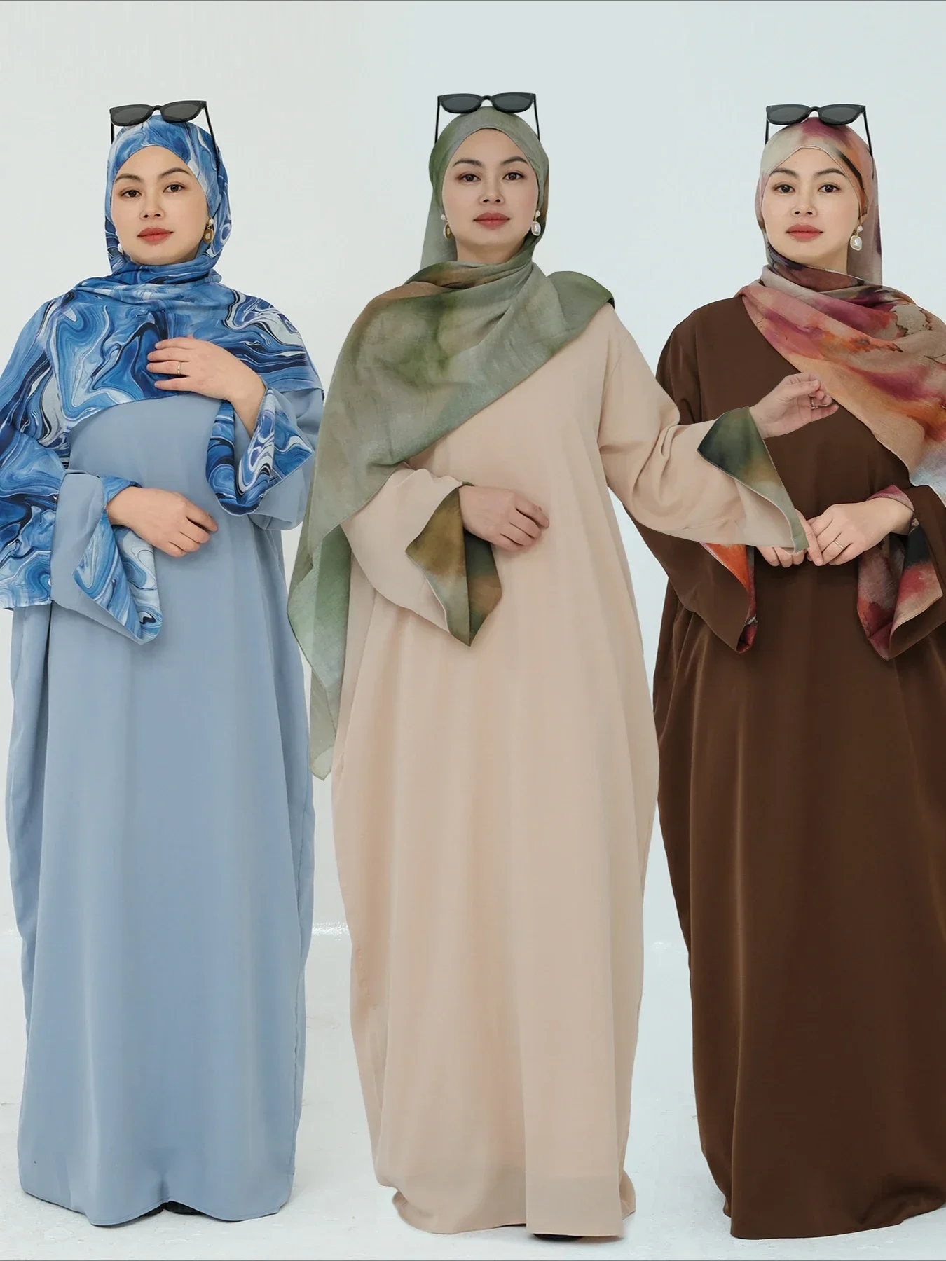 فساتين ماكسي إسلامية للنساء عباية جلابية بأكمام مقسمة لعيد رمضان المغرب دبي قفطان إسلام فيستدوس رداء عربي طويل 2026 #5