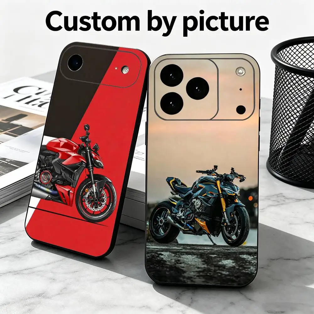 Capa de Silicone Macia Cool Moto Street Fighter V4S para DKT - Compatível com iPhone 17, 16, 15, 14, 13, 12, 11, X, XR, Plus, Pro, Max, Plus