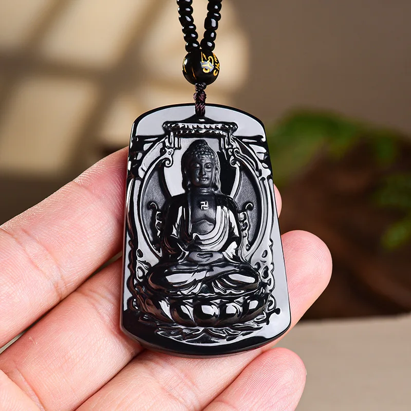 Natural Burmese Jadeite Buddha Pendant Necklace Designer Fashion Real Jade Charm Luxury Jewelry Accessories Gifts for Women