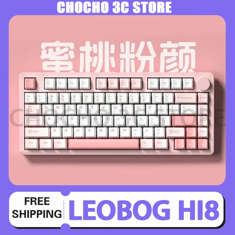 

Leobog Hi8 Mechanical Keyboard Wireless Bluetooth Aluminium Alloy Customized Tri Mode Gasket Gamer Keyboard For Accessory Gift