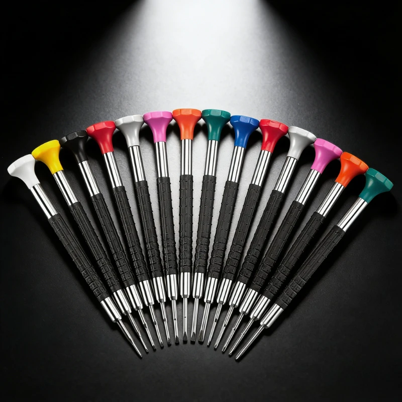Professionelles Präzisions-Schraubendreher-Set aus Edelstahl für Uhren-, Schmuck- und Brillenreparaturen, Mikro-DIY-Bastelwerkzeug-Set