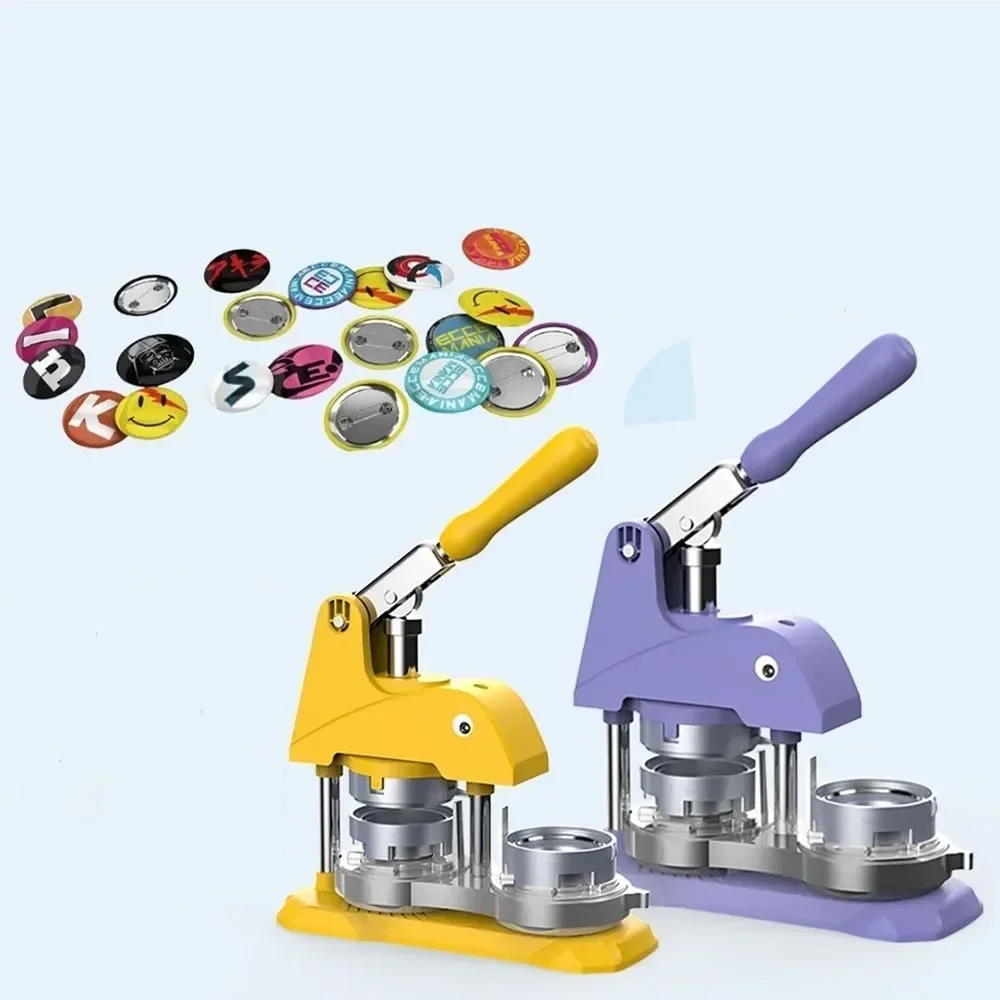 58MM Badge Button Maker Machine Badge Machine Complete Set DIY Refrigerator Sticker Making Machine with Paper Cutter Badge Parts