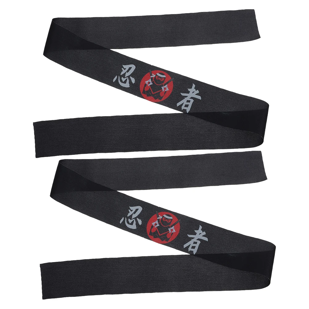 2 pçs preto bandana samurai japão estilo japonês ninja correndo pano karate acessório homem esportes bandana chef japonês