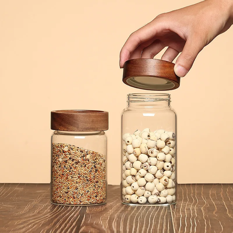 Glass Coffee Bean Sealed Storage Jar Moisture-Proof Vacuum Pressed Kitchen Container for Tea Rice Peanut - view 5