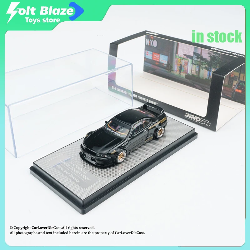 

INNO 1/64 Nissan Skyline GT-R R33 Rocket Bunny: Коллекционная модель автомобиля для демонстрации, имитация, подарок для мальчика