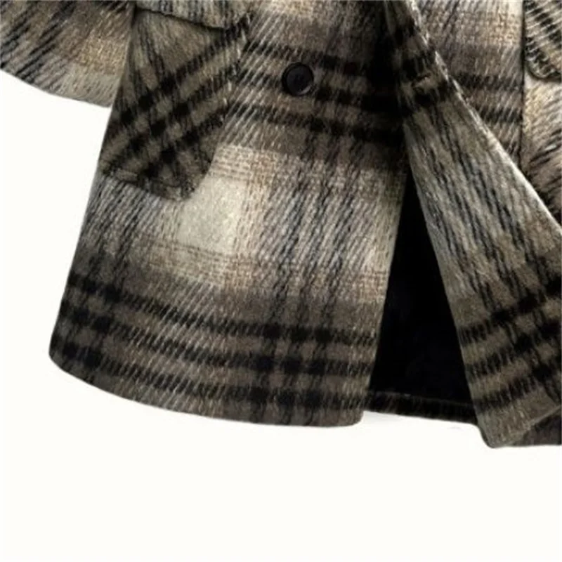 Boys Woolen Coat Overcoat Jacket Windbreak 2024 Cool Warm Plus Thicken Autumn Winter Cotton School Children's Clothing