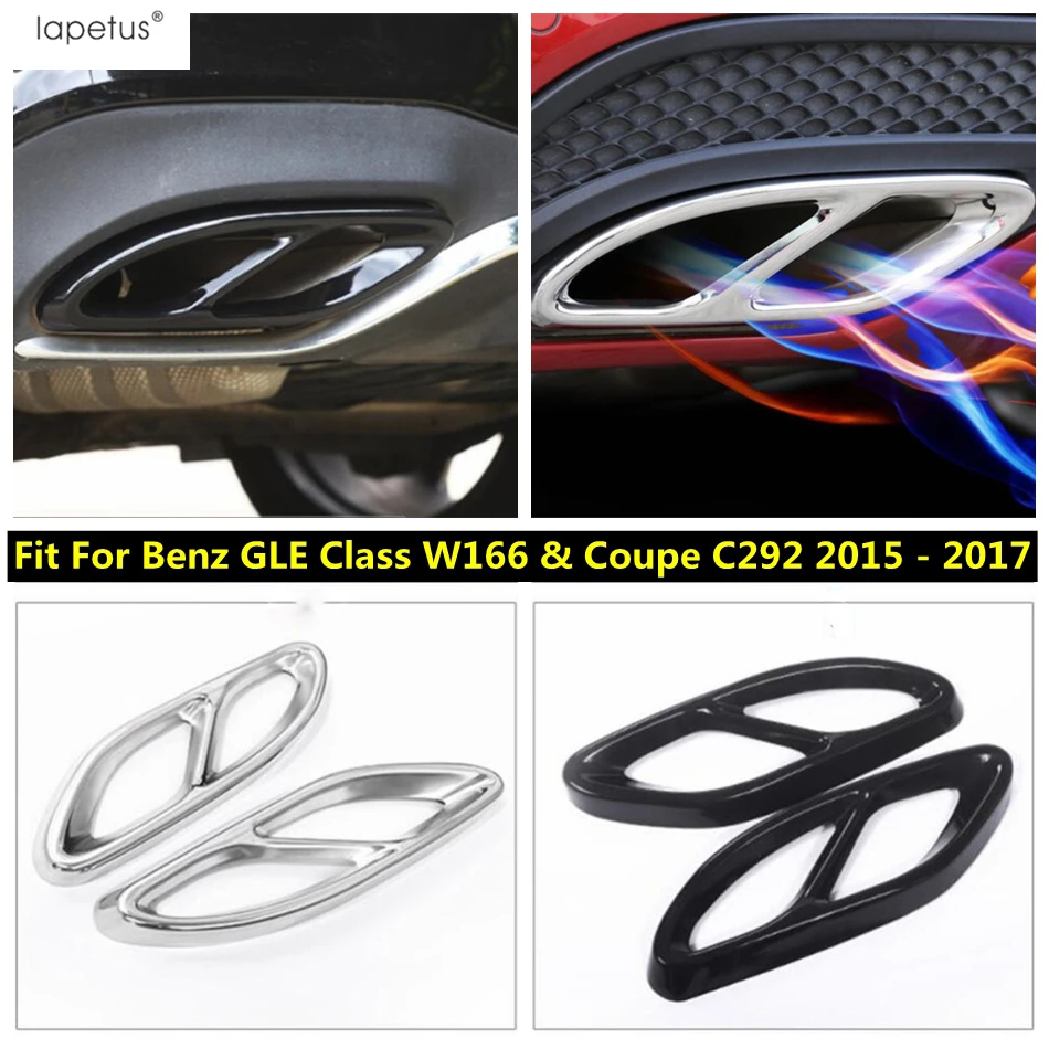 

Accessories For Mercedes Benz GLE Class W166 & Coupe C292 2015 2016 2017 Rear Tail Exhaust Tip Pipe Decoration Kit Cover Trim