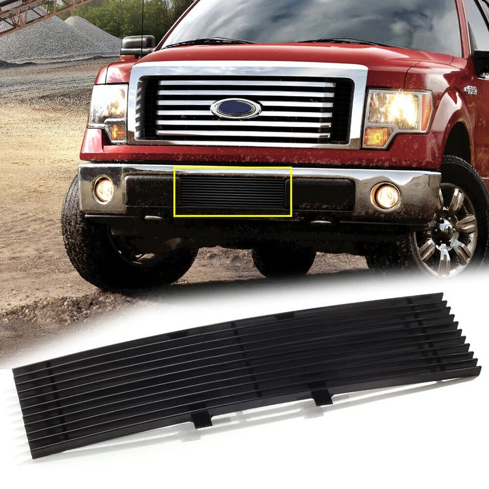 

Fits 2009 - 2014 Ford F-150 Black Bumper Billet Grille Insert United States