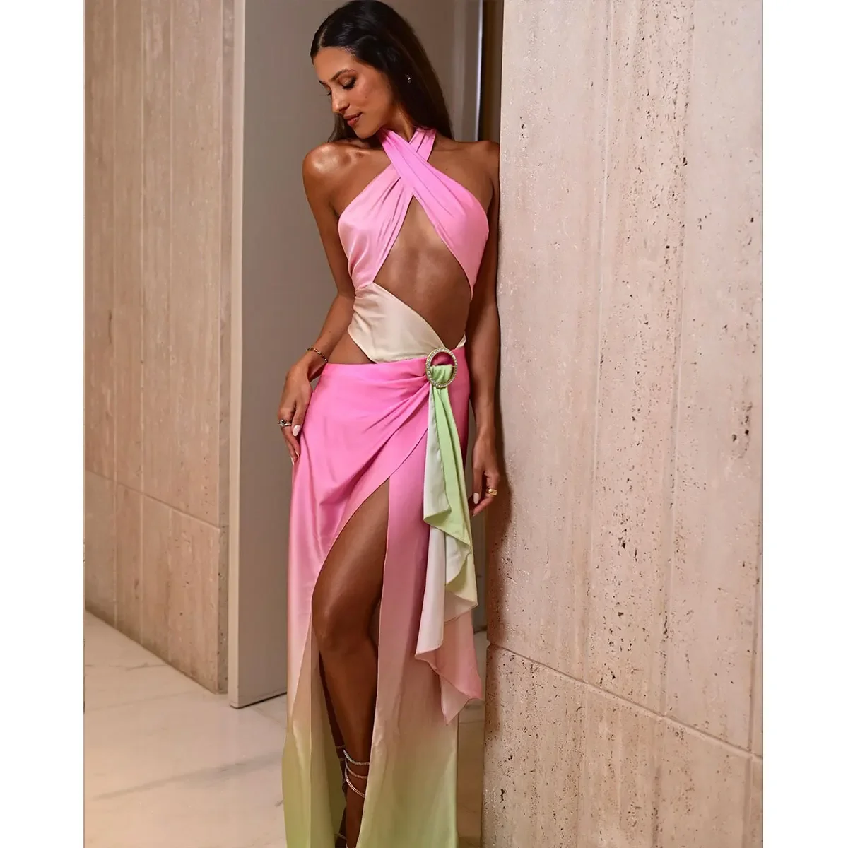 2026 New Sexy Bikini Set Printed Diamond Brazilian Biquini Women Swimwear Skirt Bathing Suit Girls Summer Beachwear Dress