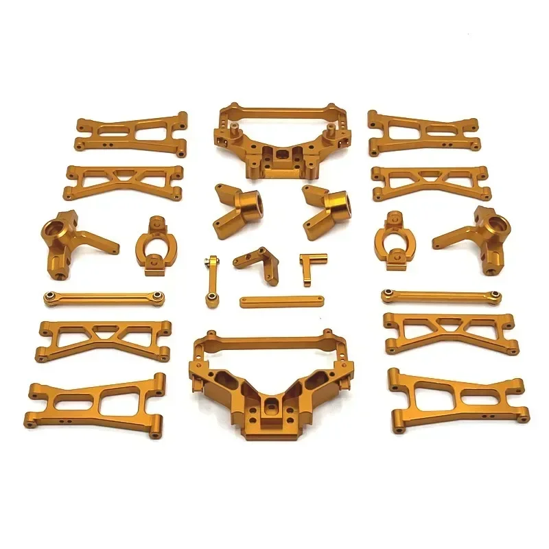 

Metal Swing Arm Steering Cup Hub Carrier Shock Tower Set for HS 14321 14322 14421 14431 C8802 1/14 RC Car Upgrade Parts