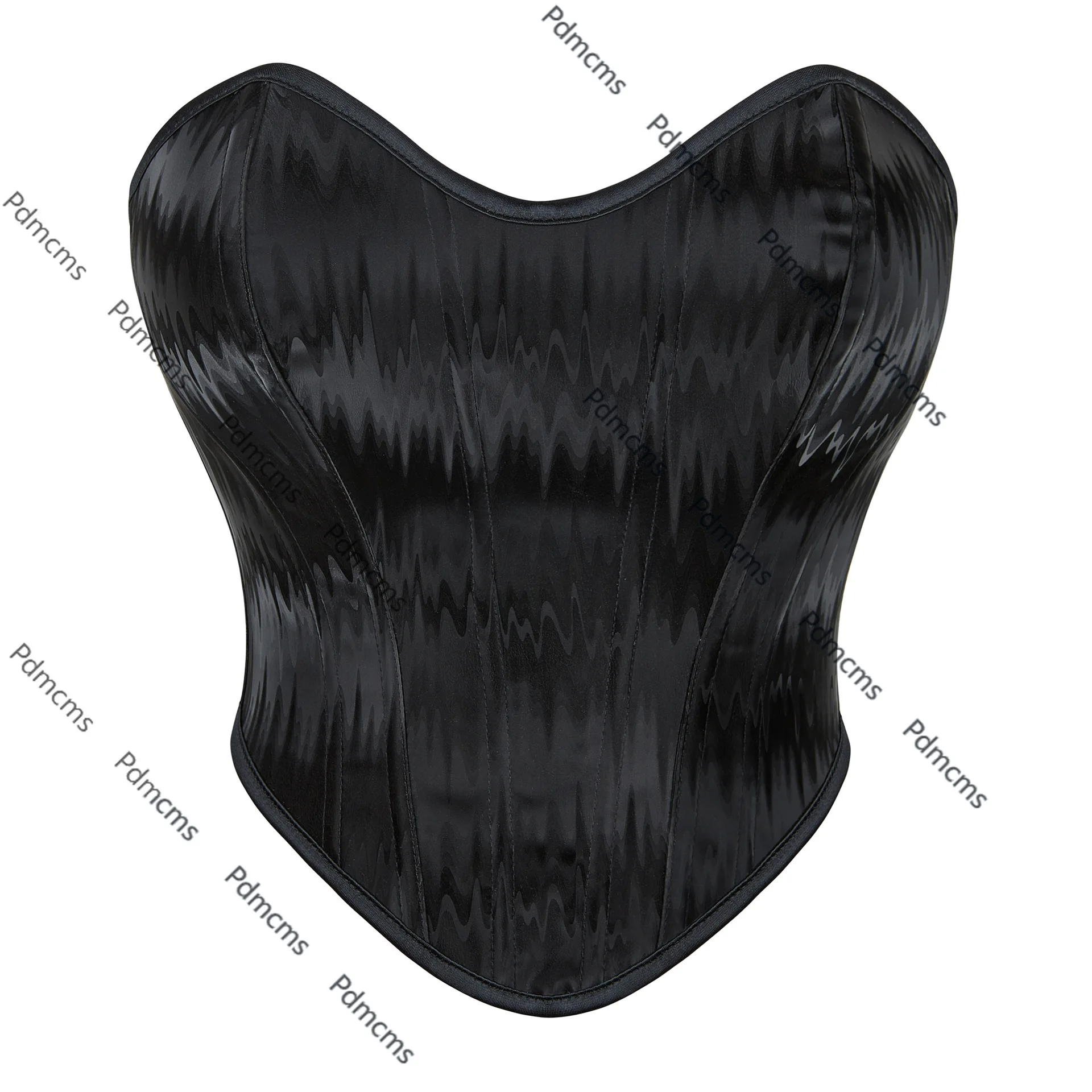جديد أسود المموج المطاط العظام المرأة صديرية دائرية دعم الصدر جمع المحكمة ملابس داخلية تيموا عبر الحدود 2025 جديد #1