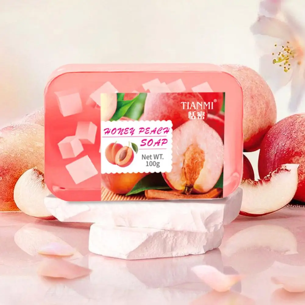 Jabón de gelatina con sabor a fruta limpia profundamente el jabón facial y corporal hidrata el limón, naranja dulce, melocotón, uva, jabón de limpieza