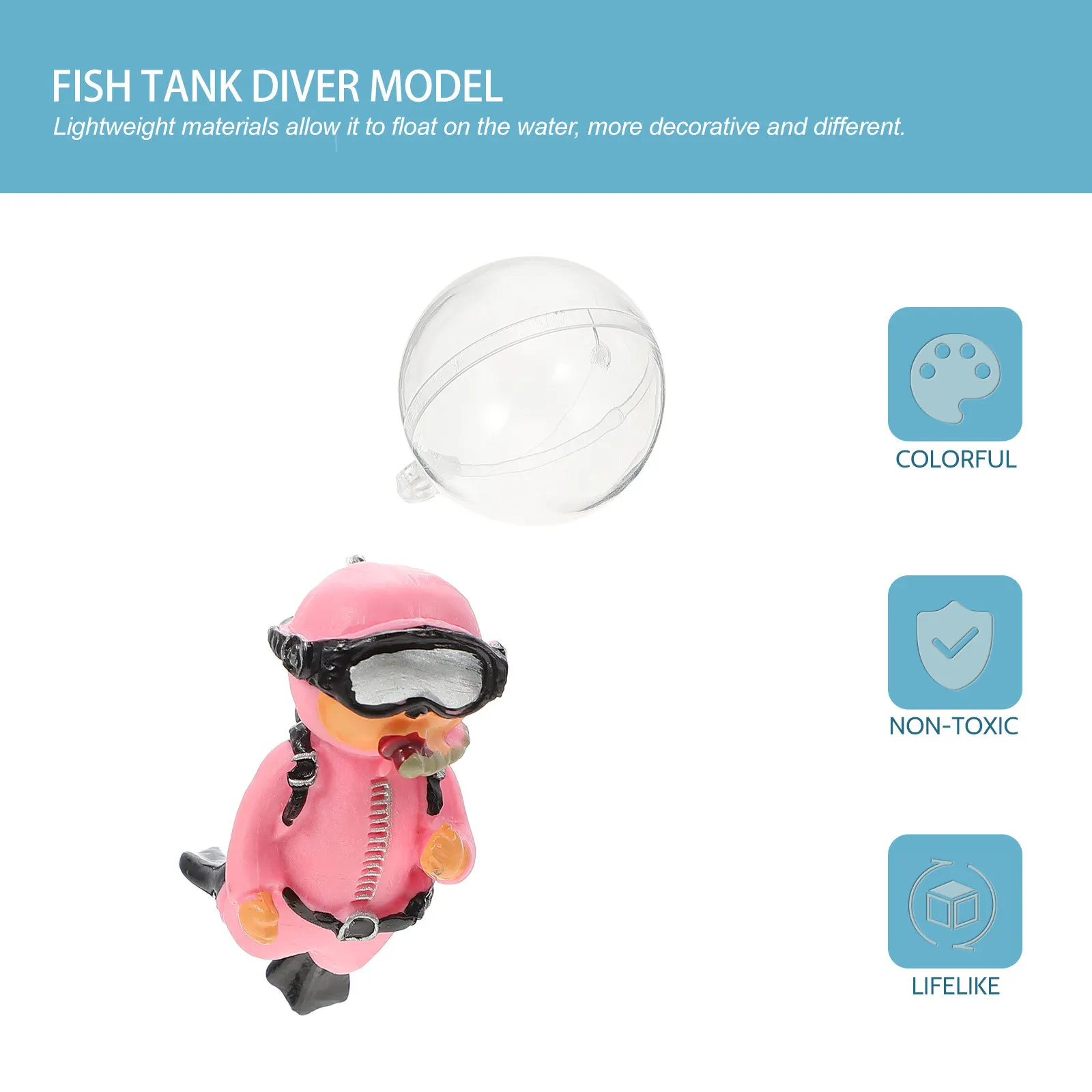 

Fish Tank Diver Decor Floating Ornament Aquarium Landscape Prop Exquisite Details Realistic Lifelike Fish Tank Diver
