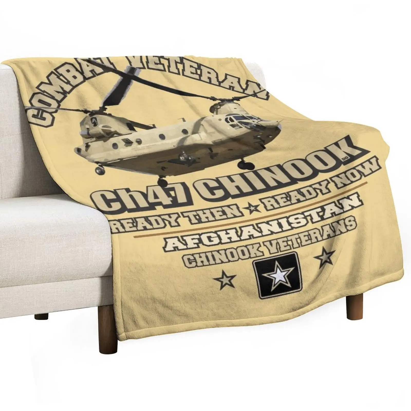 CH47 CHINOOK VETERANS - Combat Veteran Throw Blanket Summer For Decorative Sofa Blankets