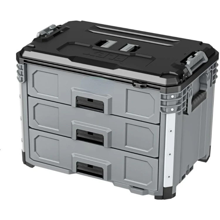 Storage System 3-Drawer Tool Box - FS1105, Grey/Black