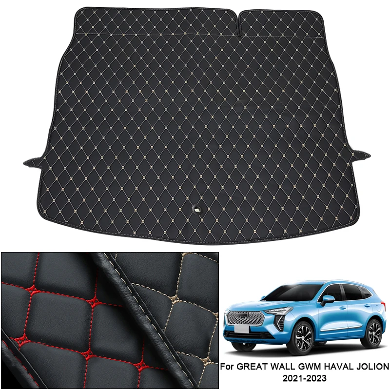 

1pc Leather Car Custom Trunk Mats Waterproof Anti-Dirty Protector Tray Cargo Liner Accesso For Great Wall Haval Jolion 2021-2025