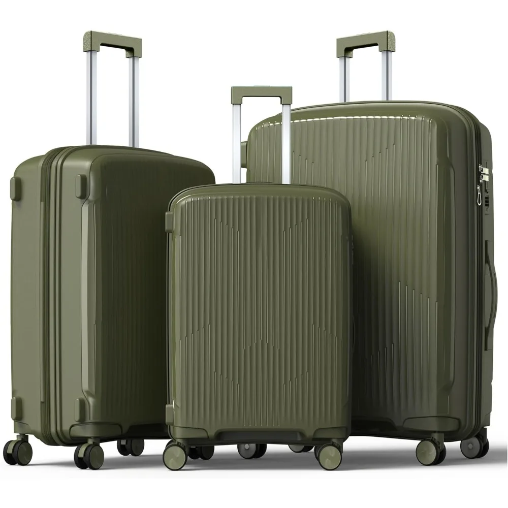 

Nazhura 3-Piece Hardshell Luggage Collection: 20 Carry-On, 24, and 28 Suitcases