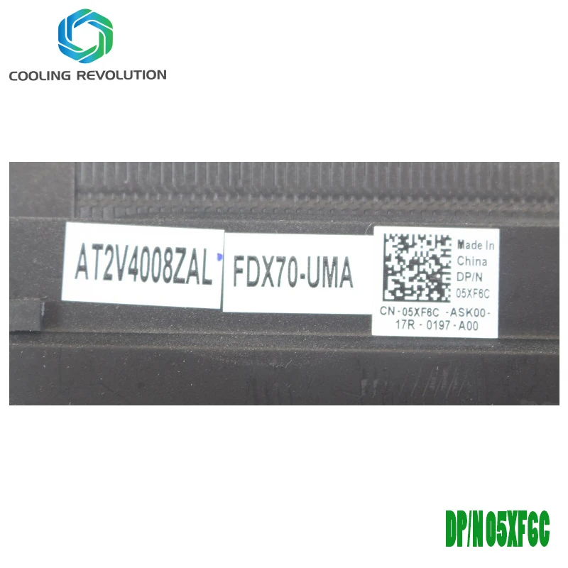 Wentylator radiatora procesora laptopa MG75090V1-C230-S9A MG75090V1-C240-S9A DC5V 4Pin do Dell Precision 7750 FDX70-UMA 05XF6C 5XF6C AT2V4