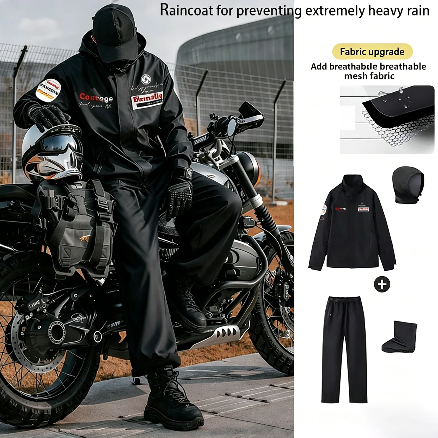 Motorcycle Rain Suit Men Women Rain Gear Waterproof Protective Riding Raincoat Raincoat Set Specifically designed for motorcycle