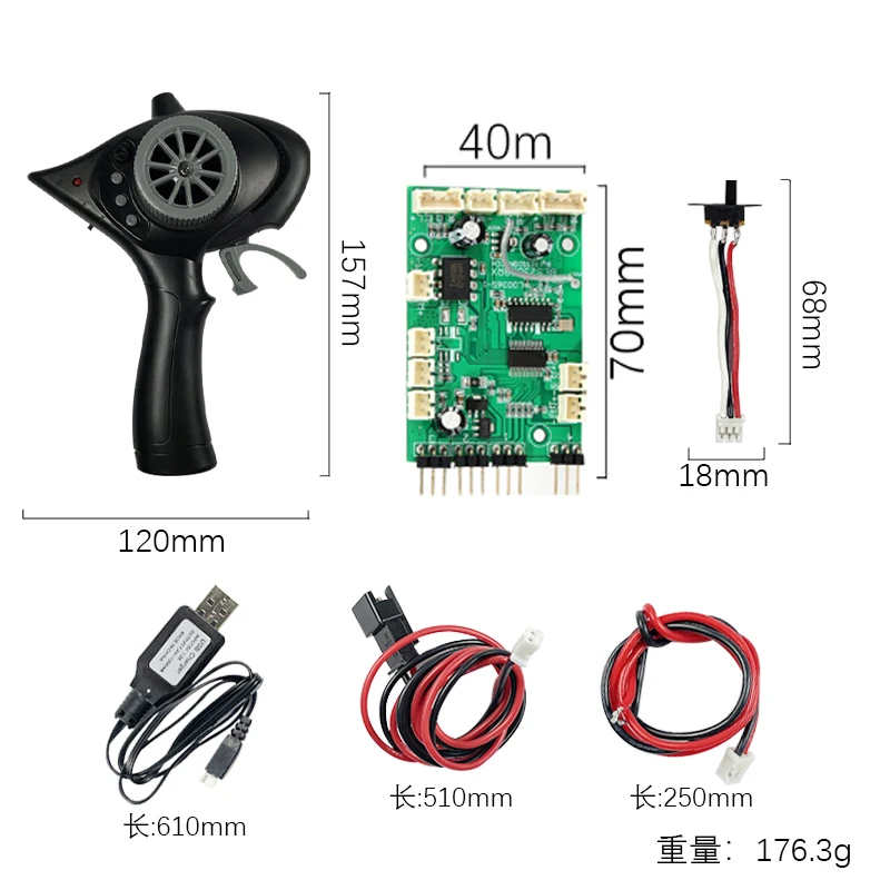 5CH 2.4G Transmitter Remote Control Receiver Set for LDRC LD-P06 LD P06 Unimog LD1201 1/10 1/12 1/16 1/18 RC Crawler Car