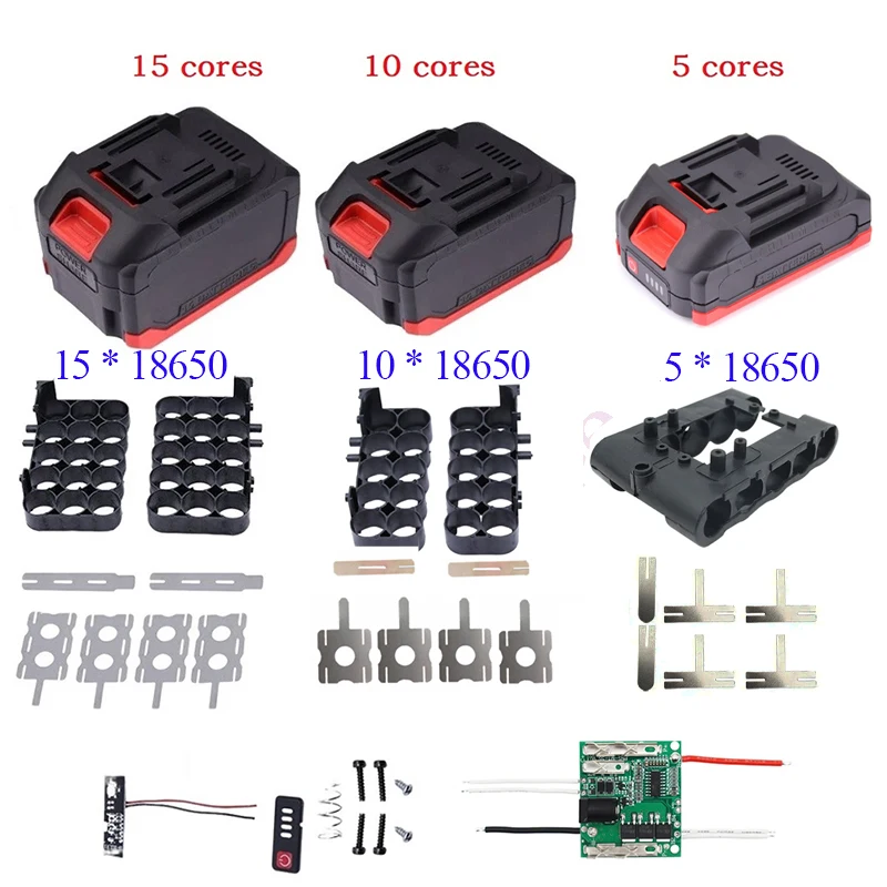 Li-ion Battery Case BSM Protection Circuit Board PCBA For Hongsong Jingmi For Makita Lithium Ion Batteries DC Charging Input 21V