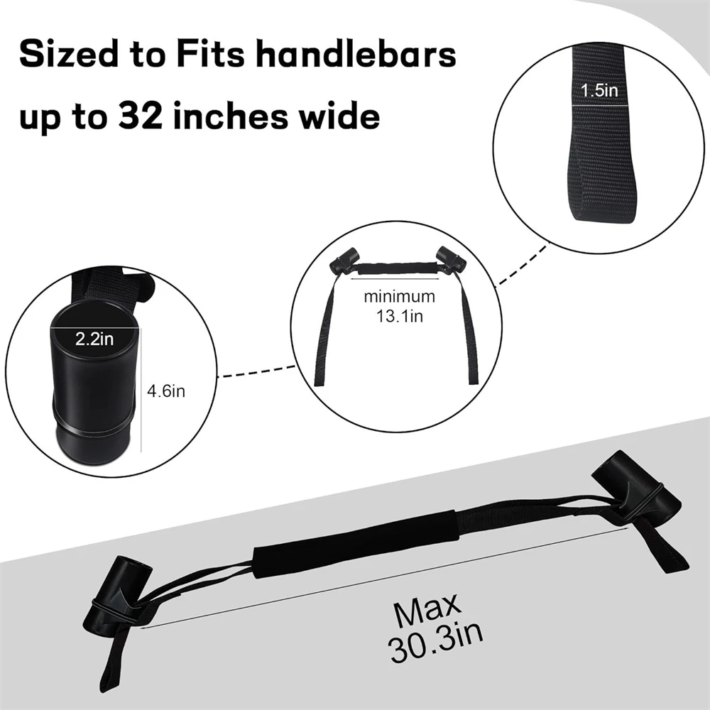 

Motorcycle Handlebars Straps for 32" Handlebars 32505 Bar-Harness II to Maintain Vehicle Stability Safety During Transportation