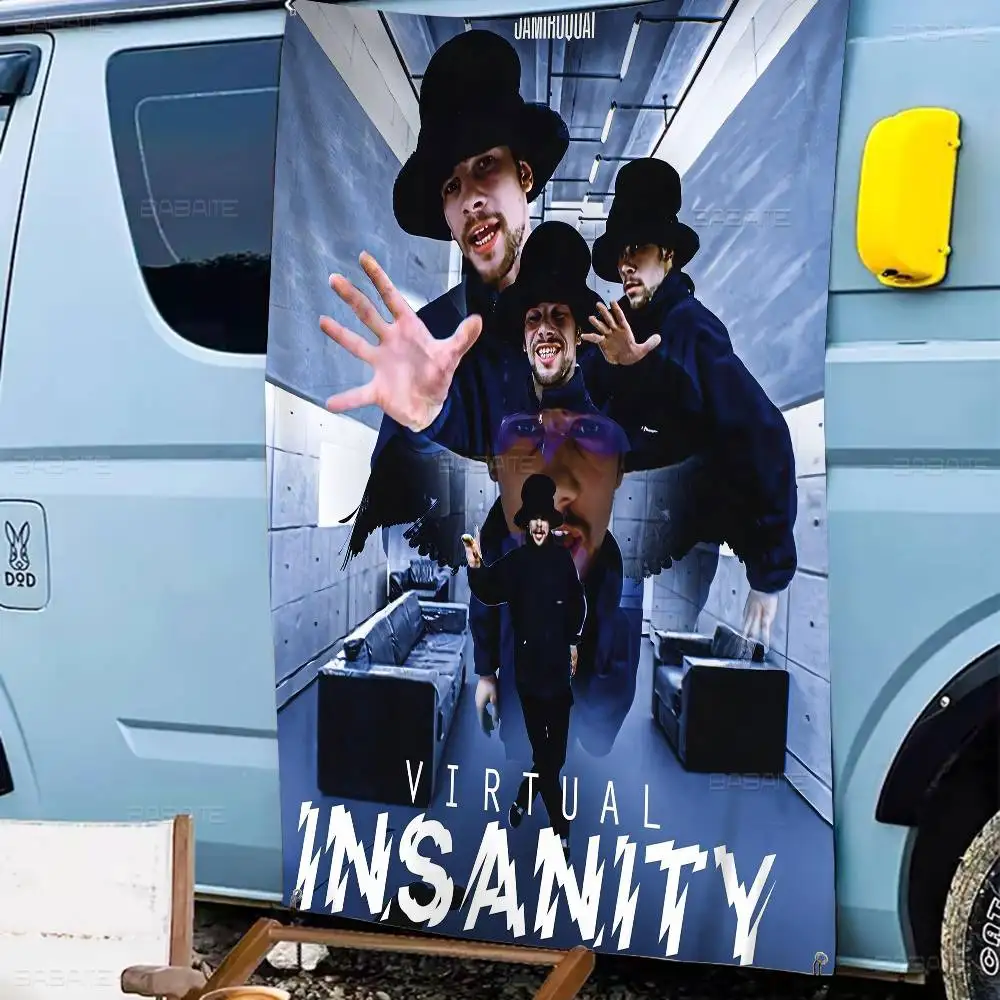 Rockband J-jamiroquais High-End-Qualität Banner Druck künstlerische Atmosphäre Stil Camping Flagge