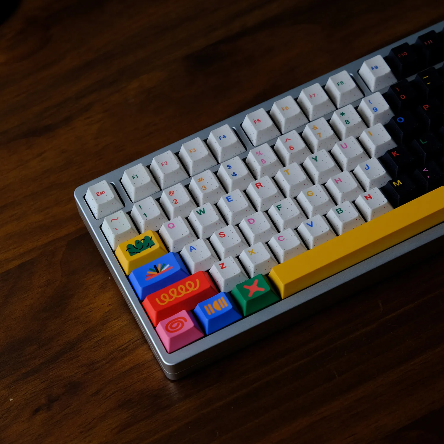 Art Motif Keycaps PBT Cherry Profile Five-Sided Dye-Sub Colorful Custom Full Set DIY for Mechanical Keyboard Cherry MX Abstract