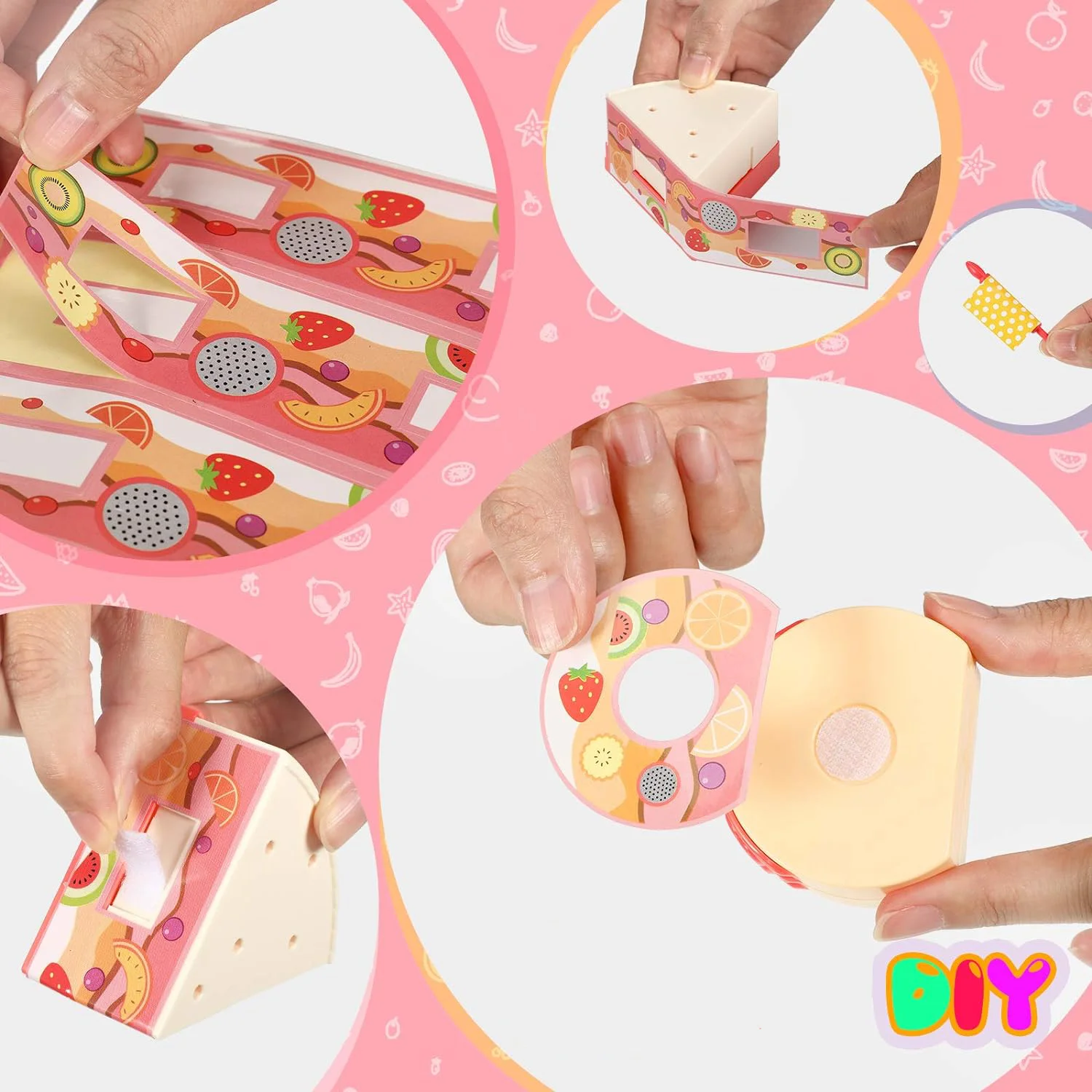 Kinder Home Küchenutensilien Simulation Obst Erdbeerkuchen Joyful Kreatives DIY Geburtstagsgeschenk Spielzeug