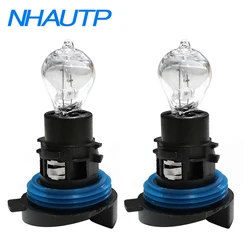 NHAUTP 1 Pair Halogen PH24W Lamp For Citroen C5 Peugeot 3008 5008 Daytime Running Lights DRL Warm White 4300K 12V