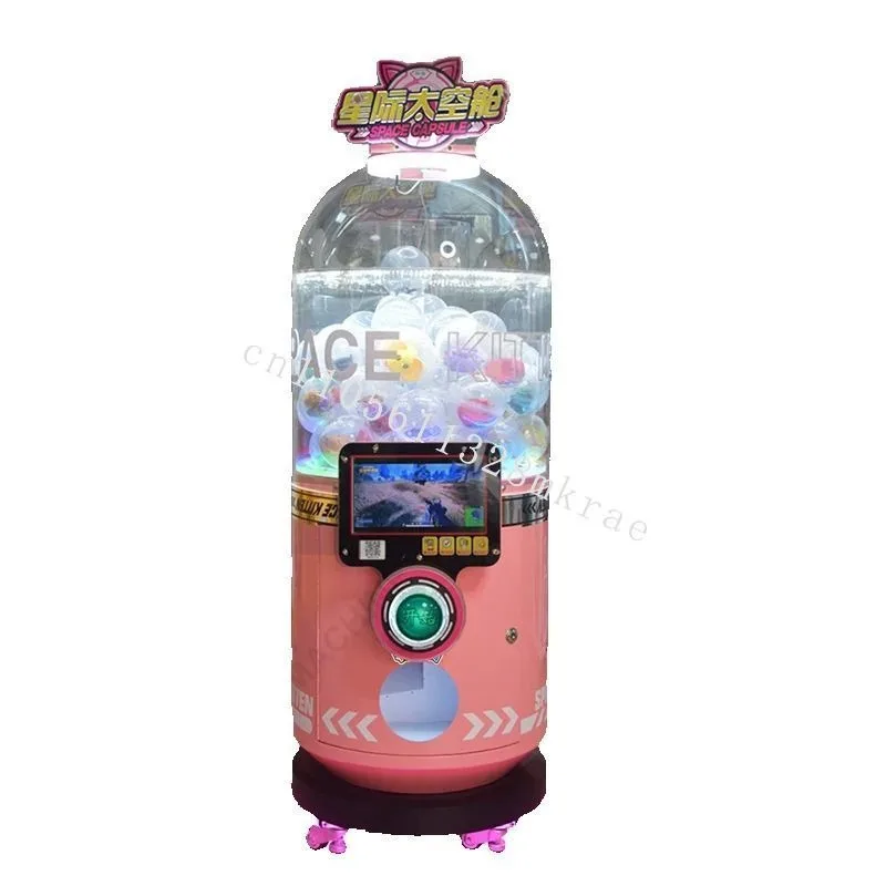 Gachapon مجهزة بآلة كبسولة شاشة LCD مع عجلات، آلة بيع، آلة أركيد تعمل بالعملة المعدنية