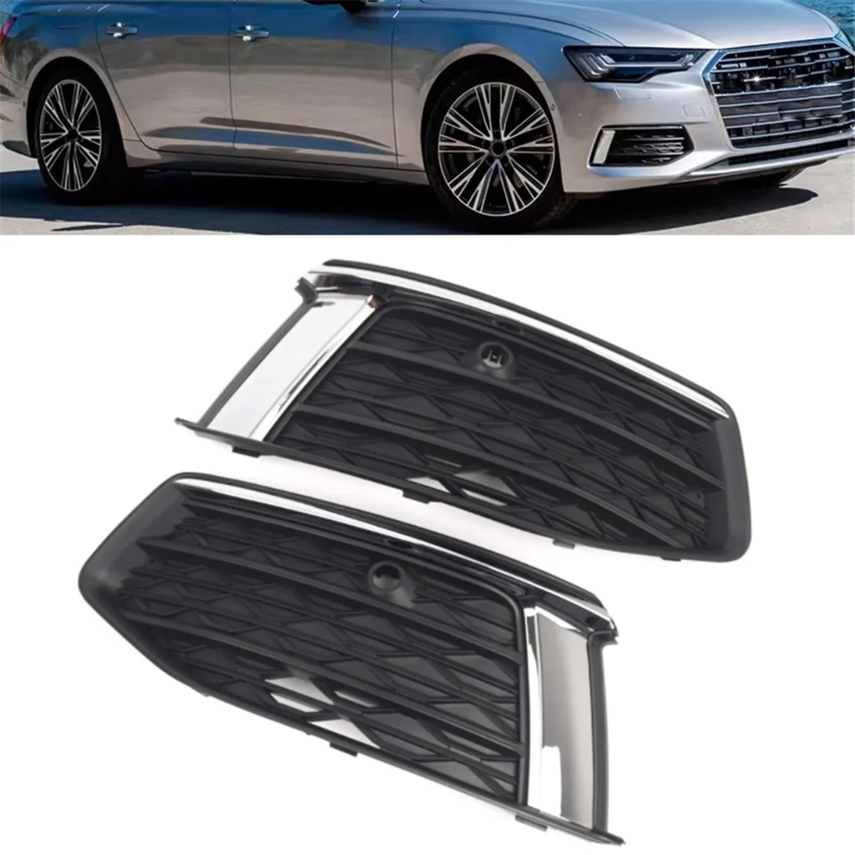 

NEW_Front Bumper Fog Lamp Bezel Cover Lower Grille Cover