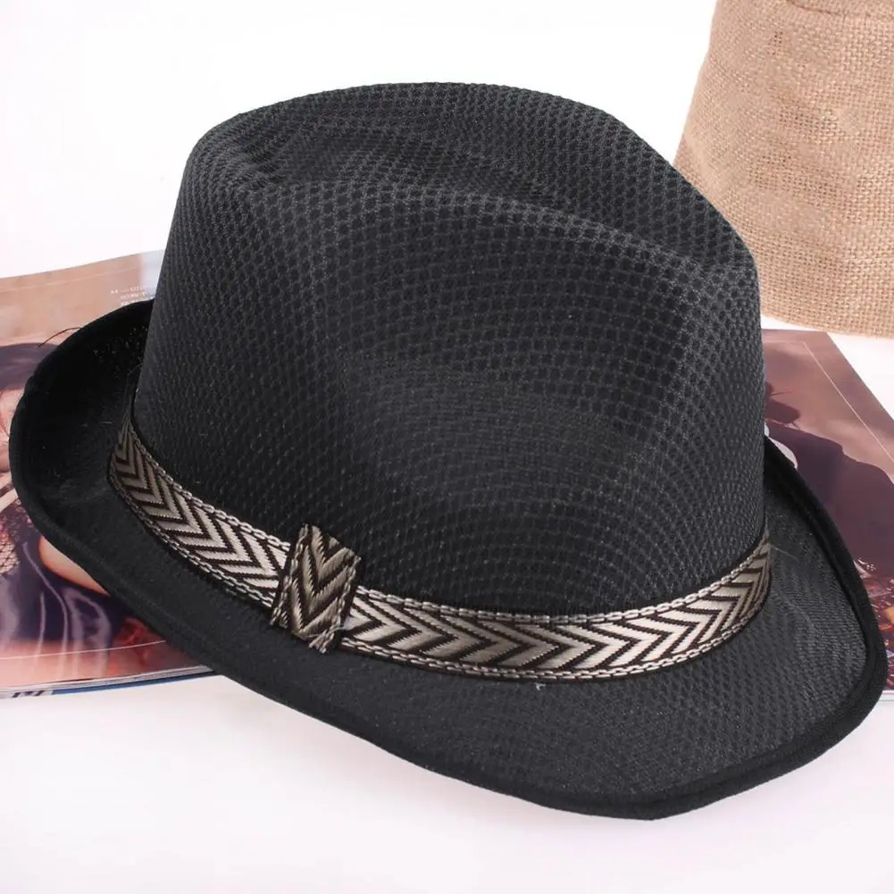 

Men Jazz Hat Anti-UV Photo Prop Sunscreen Unisex Vintage Performance Top Hat Adult Headwear Spring Summer Men's Hats Caps