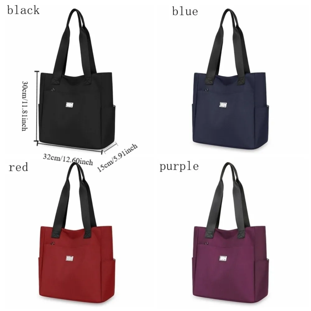 Bolsa de ombro de nylon durável, elegante, prática, sacola simples, exclusiva, leve, uso escolar