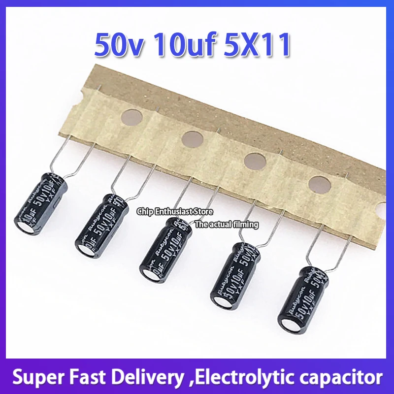 10PCS New Rubycon imported electrolytic capacitor 50v 10uf 5X11 ruby yxf high frequency and long life