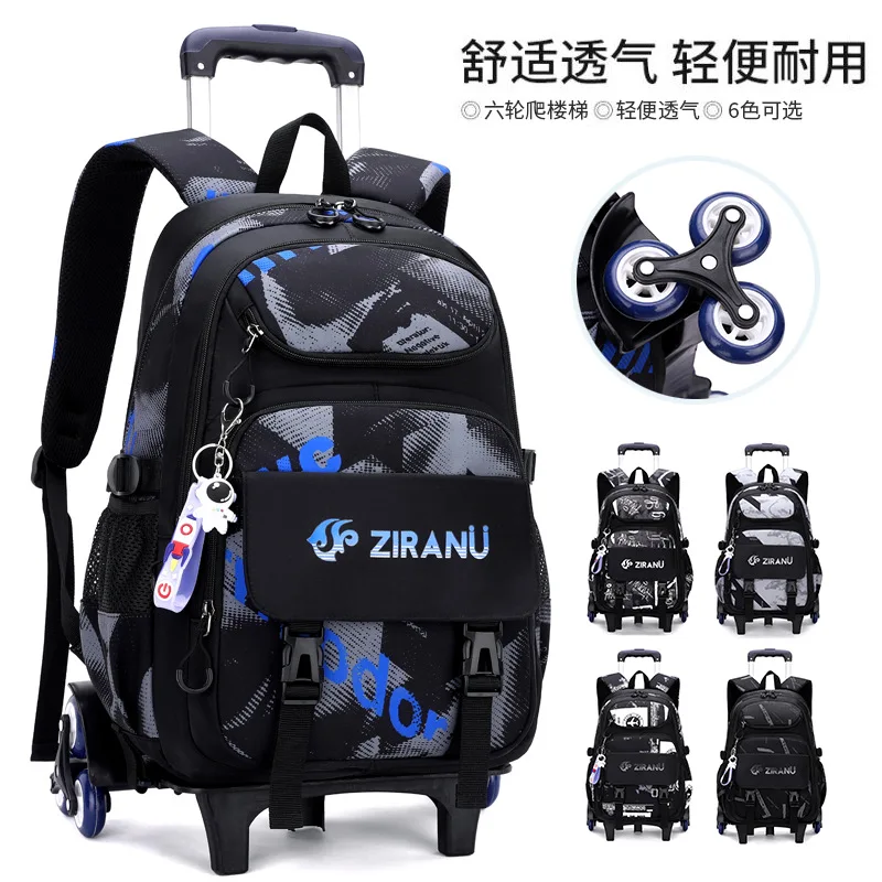 Trolley Children School Bags With Wheels For Boys Mochila Kids Backpack Trolley Luggage backpack Escolar Backbag Schoolbag