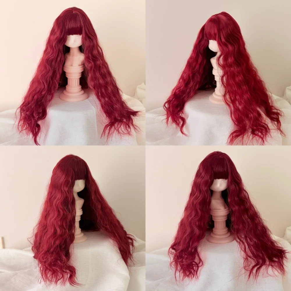 Full Bang Long Wool Curl Doll Wig Soft Milk Silk Hair for 1/3 1/4 1/6 BJD Dolls Multi Color Doll Replacement Hair Accessories