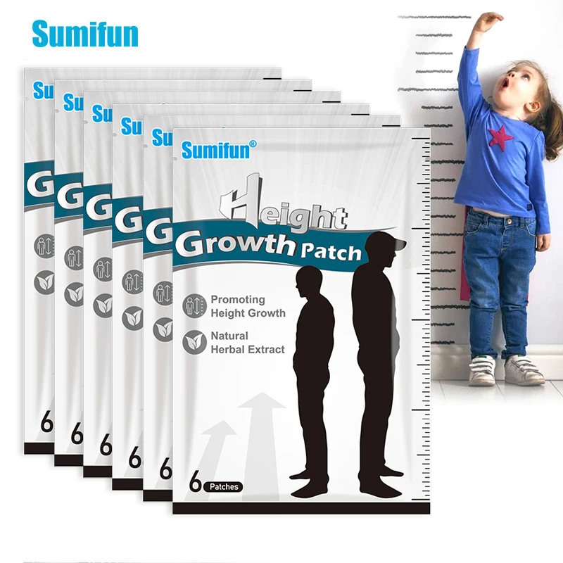 

6/12/24Pcs Sumifun Height Growth Patch For Adult Child Promote Bone Development Grow Taller Foot Pad Chinese Herbal Sticker