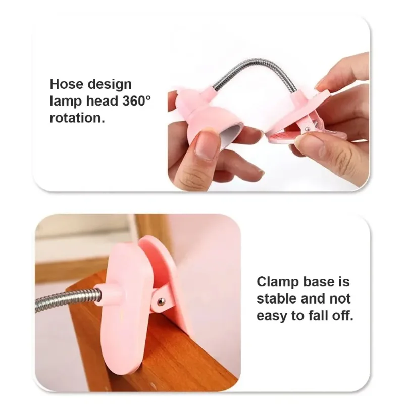 1 lâmpada de leitura portátil amigável para os olhos-luz quente e brilhante com clipe com bateria de longa duração para livros e mesas lâmpada de livro