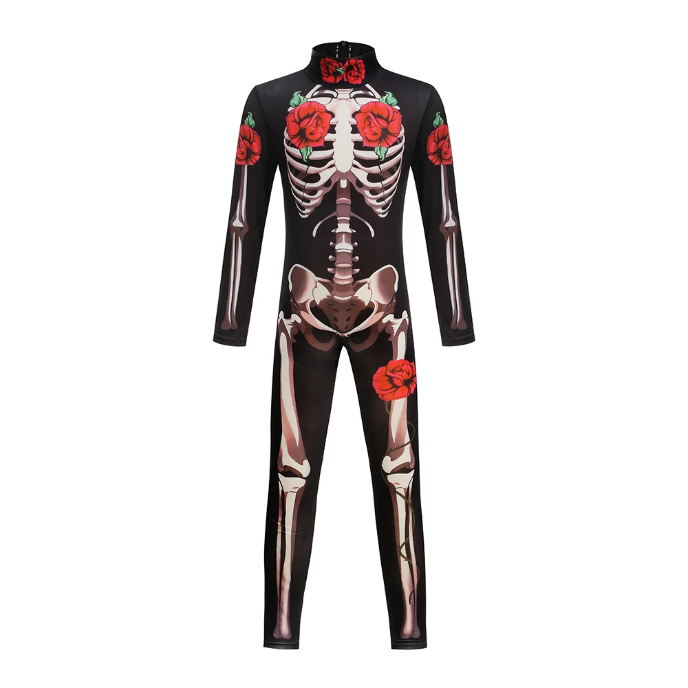 Skeleton Jumpsuit For Girls Halloween Cosplay Costume Ghost Bride Gothic Bodysuit Party Kids Vestidos Clothes view 2