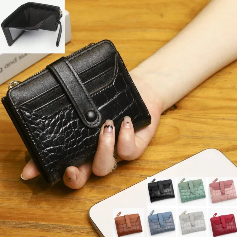 Women Short Wallet Small Fashion Luxury Brand Leather Purse Ladies Card Bag For Women Clutch Female Purse Money Clip Wallet 2024